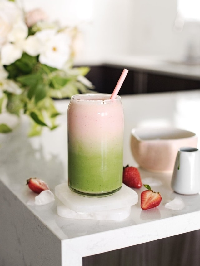 Make this Strawberry Matcha Latte