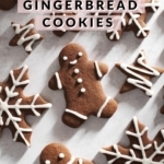easy gingerbread cookies cut out into various shapes