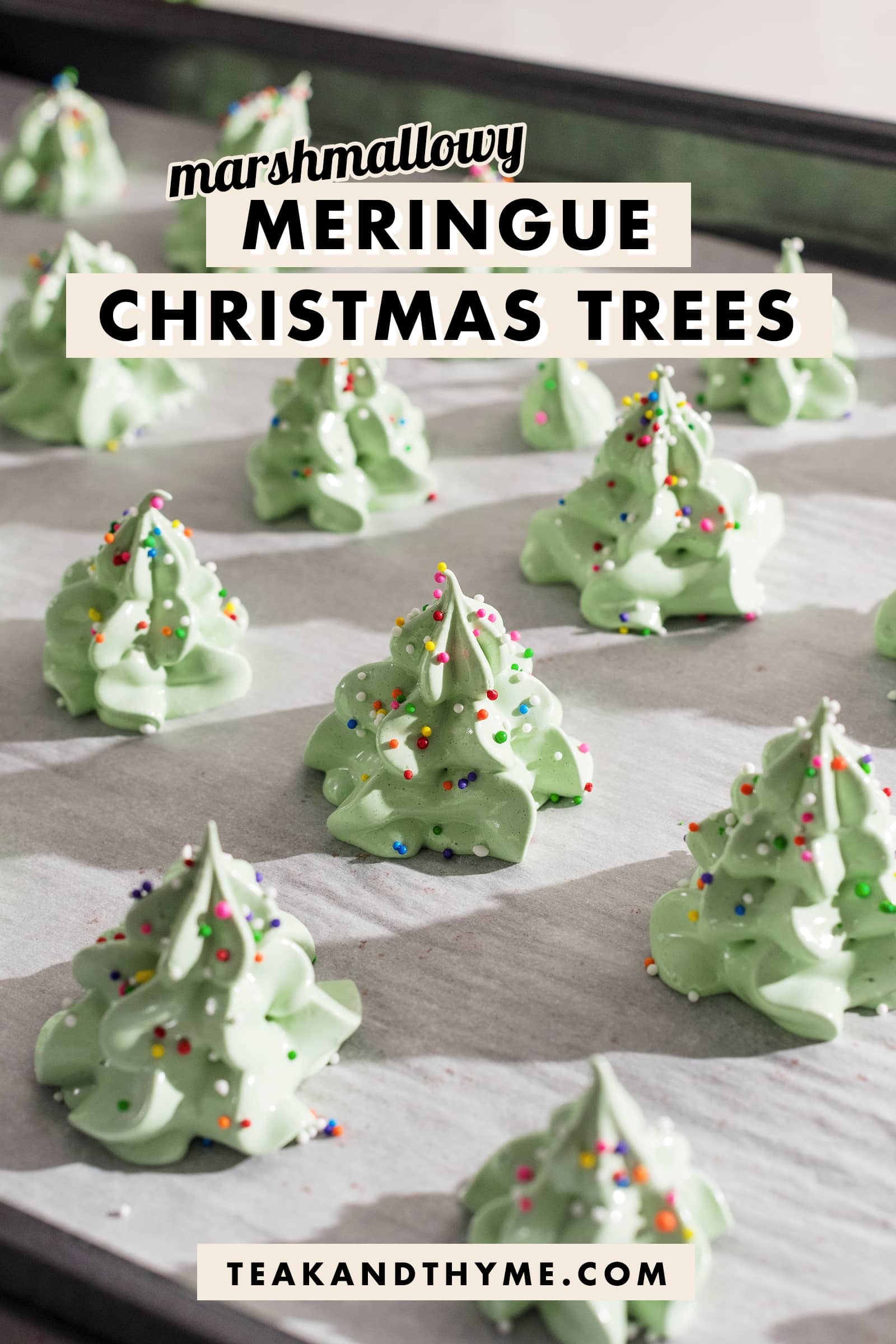 Meringue Christmas Trees Teak & Thyme