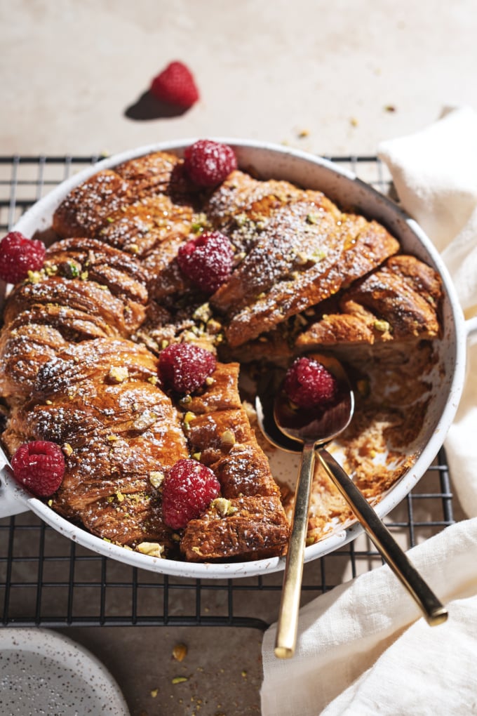 Croissant Bread Pudding - Teak & Thyme