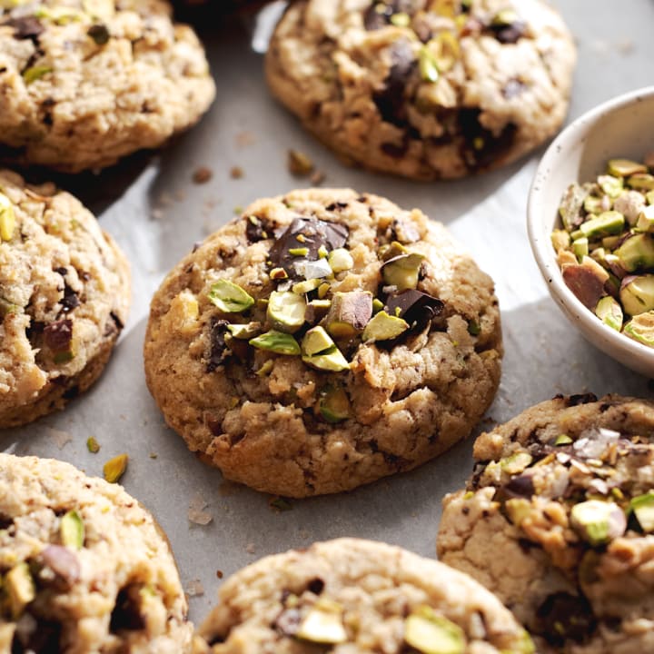 Pistachio Chocolate Chip Cookies Teak & Thyme