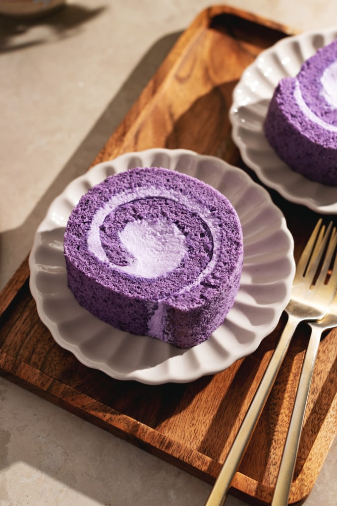 Ube Roll Cake - Teak & Thyme