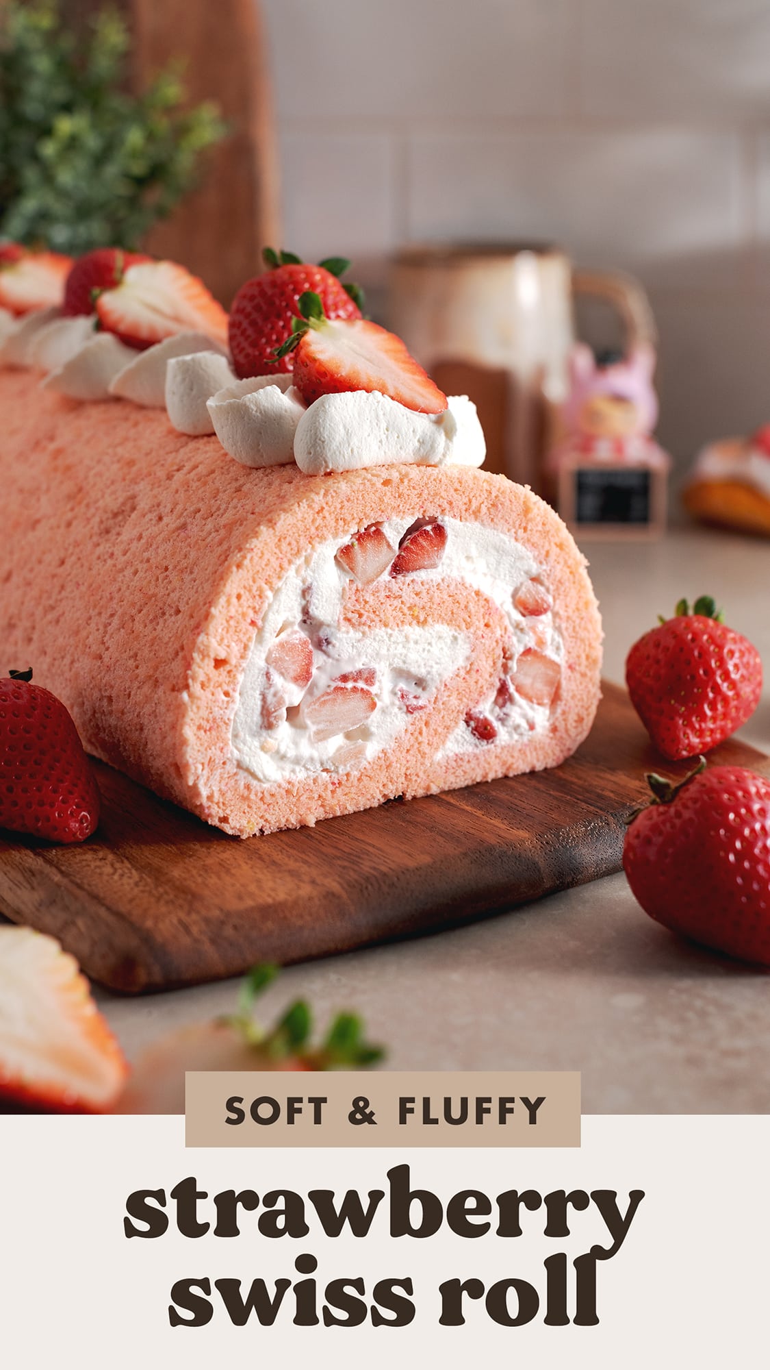 Strawberry Swiss Roll - Teak & Thyme