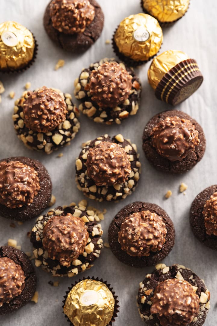 Ferrero Rocher Blossom Cookies - Teak & Thyme