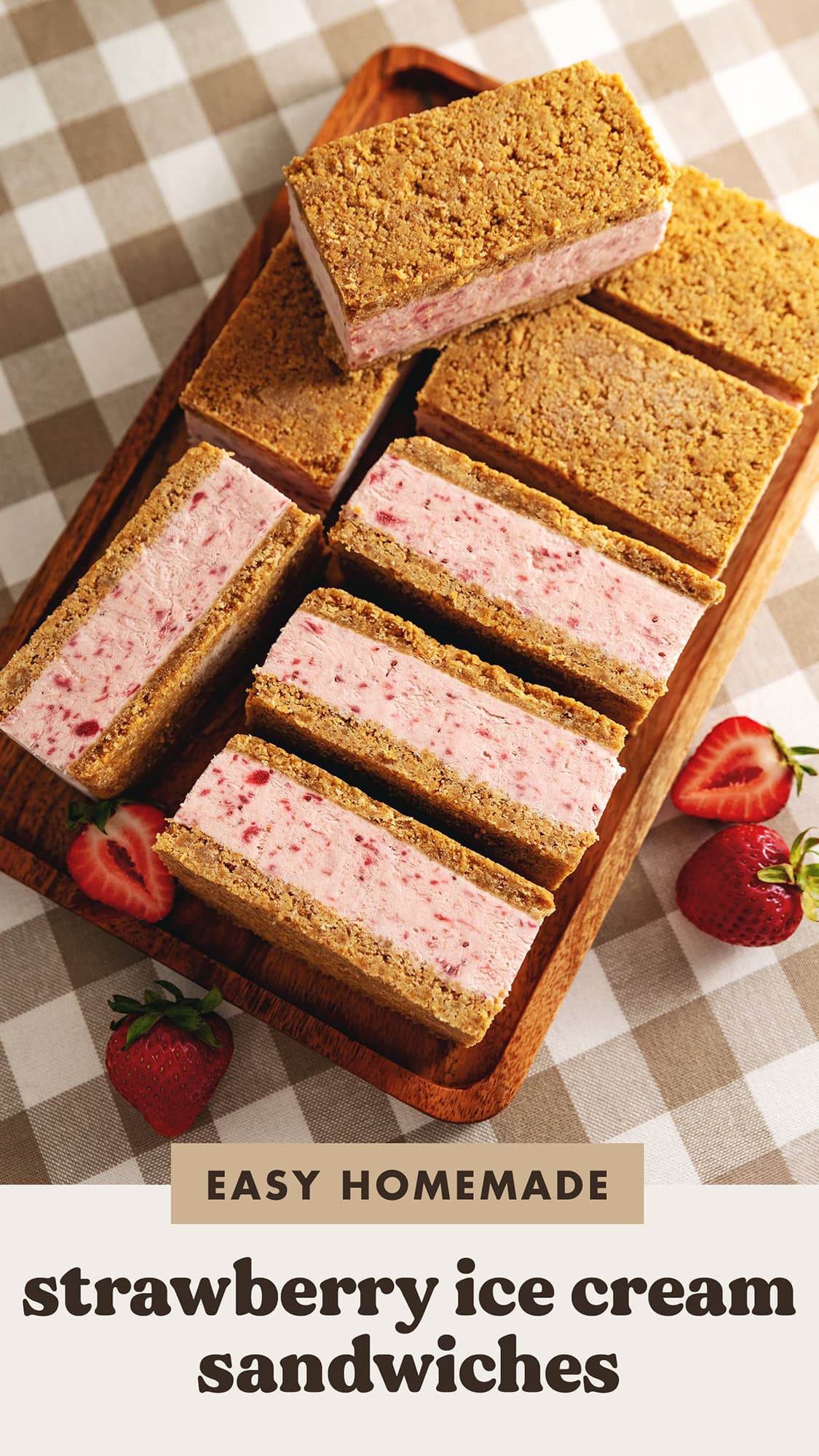 Strawberry Ice Cream Sandwiches with a Crunchy Graham Cracker Crust 14 Strawberry Ice Cream Sandwiches, What Is Strawberry Ice Cream Sandwiches